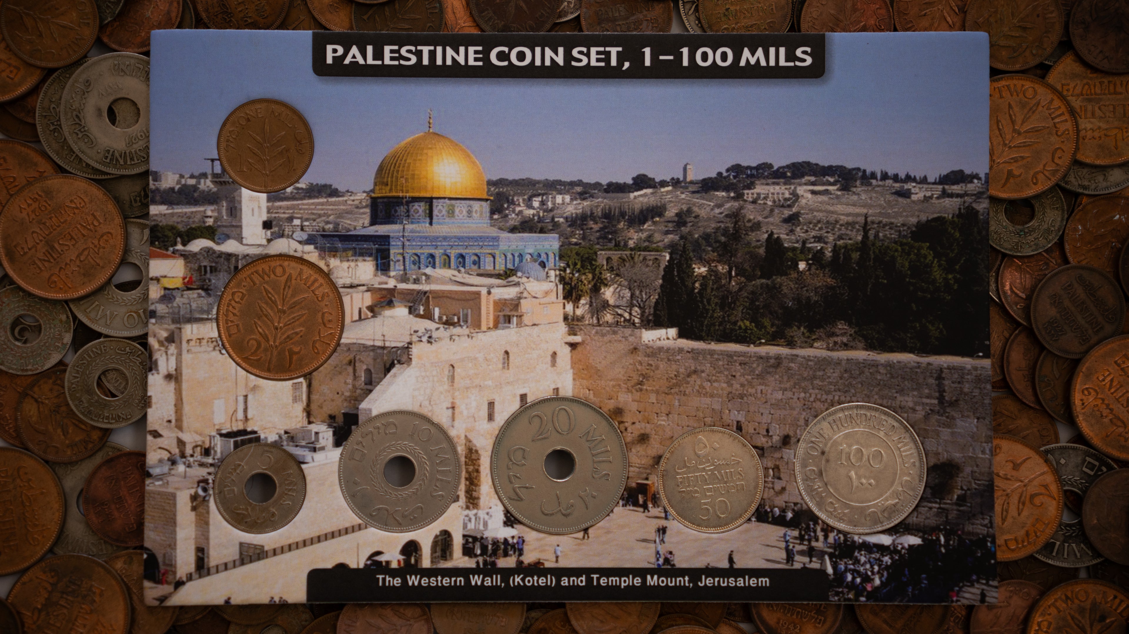 PALESTINE COIN SET 1-100 MILS
